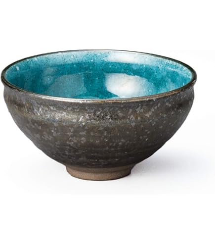 Amazon.co.jp: 民芸益子焼 関澤武窯 抹茶碗 鉄釉茶器 共箱解説書付き